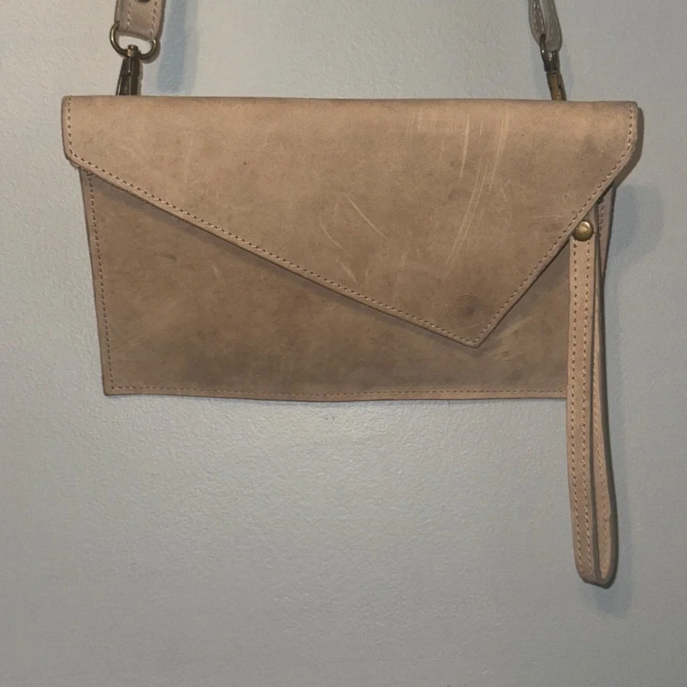 Unique Hand Stitched & Impala Stamped Leather Western Crossbody Wristlet Purse
